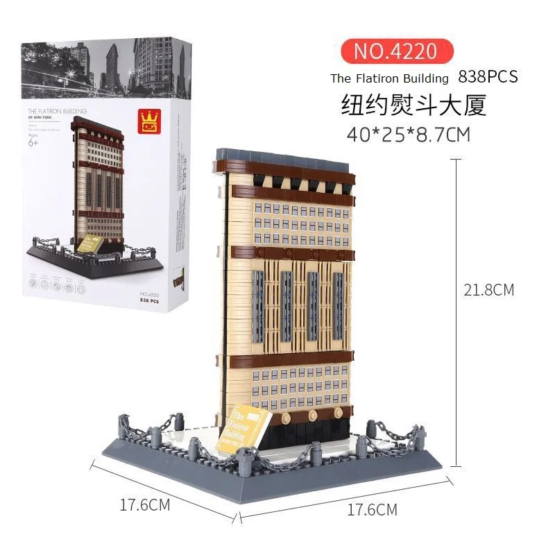 Wange Blocks World Famous architecture Plastic Bricks Flatiron Building Model for Kids Toys Fun Children Gifts Brinquedos 4220
Wange Blocks World Famous architecture Plastic Bricks Flatiron Building Model for Kids Toys Fun Children Gifts Brinquedos 4220