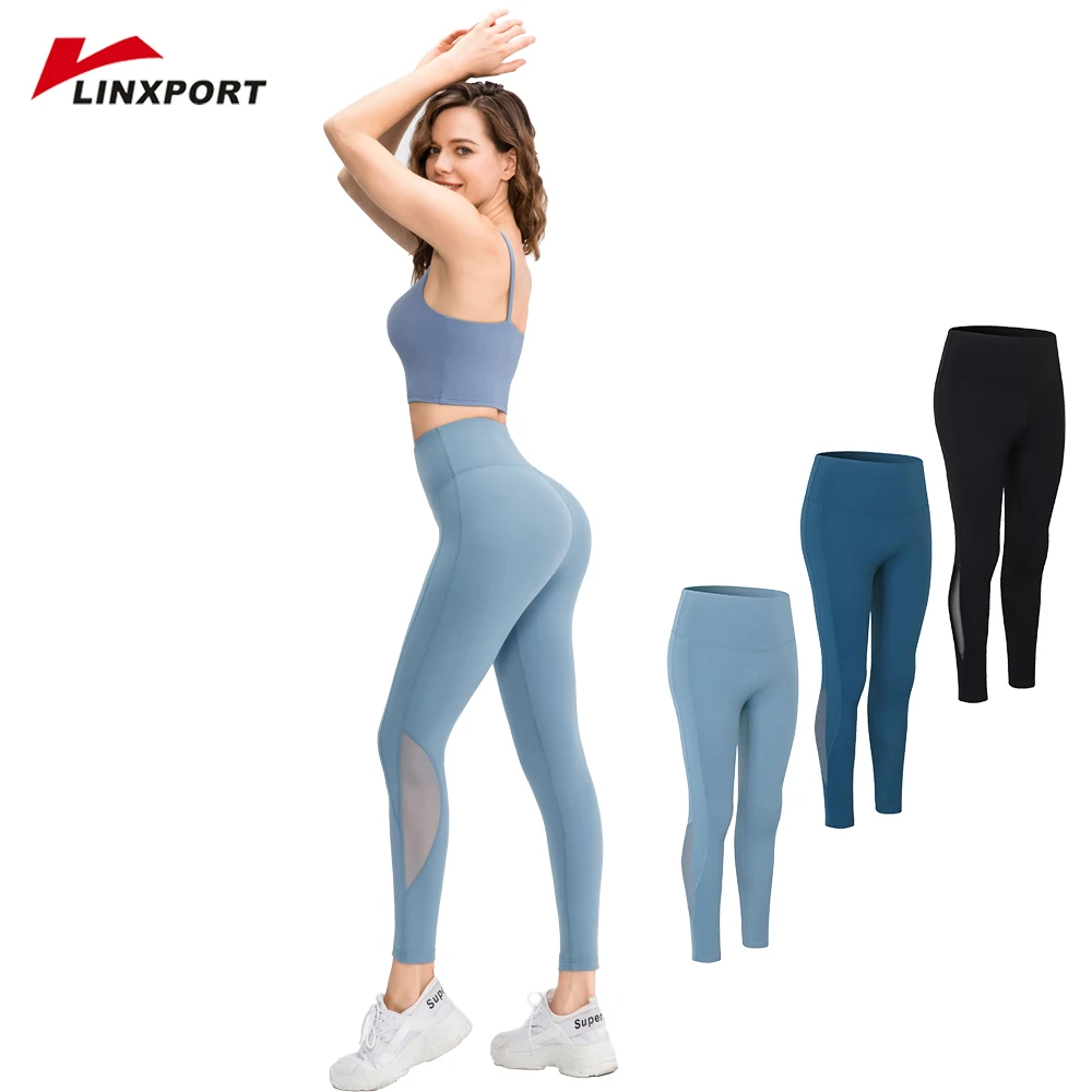 

Yoga Pants Female Mesh Leggings Sportswear Sports Running Trousers Gym Clothing Jogging Tights Elastici Fitness Capris Leggins