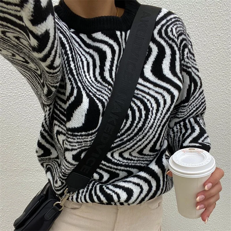 Girls Streetwear Long Sleeve Knitwear Autumn Winter Ladies Creative Round Collar Knitted Tops Casual Loose Sweater
Girls Streetwear Long Sleeve Knitwear Autumn Winter Ladies Creative Round Collar Knitted Tops Casual Loose Sweater