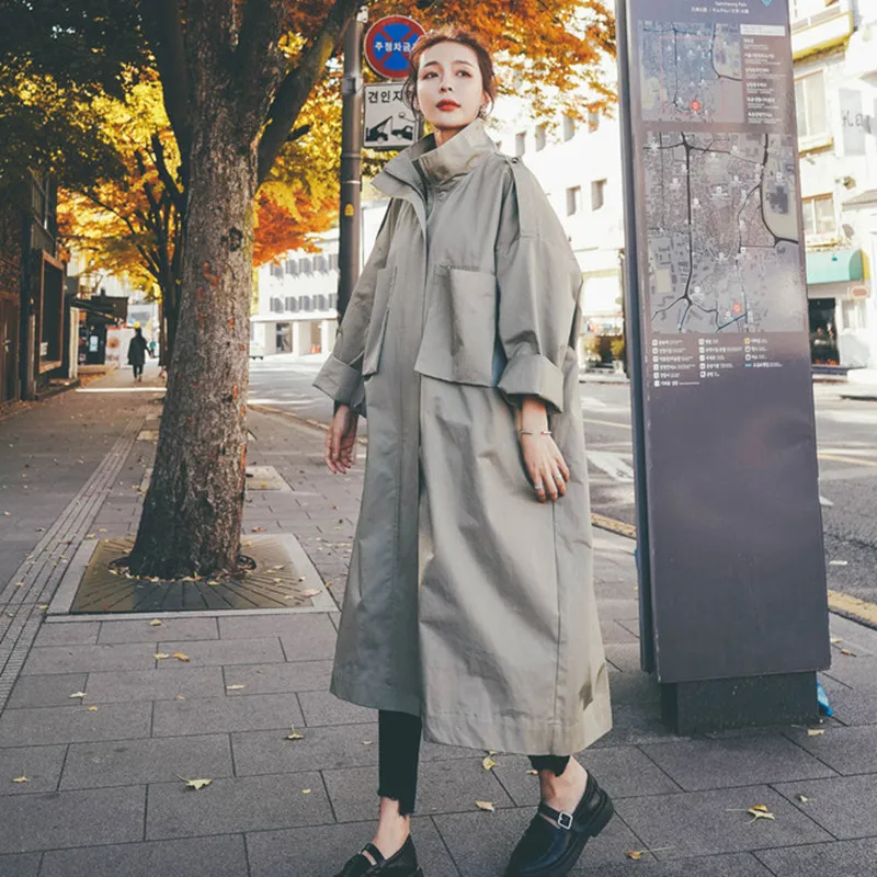 Johnature 2022 New Korean Women Trench Autumn Turn-down Collar Solid Color Zippers Big Pockets Loose Female Coats
Johnature 2022 New Korean Women Trench Autumn Turn-down Collar Solid Color Zippers Big Pockets Loose Female Coats