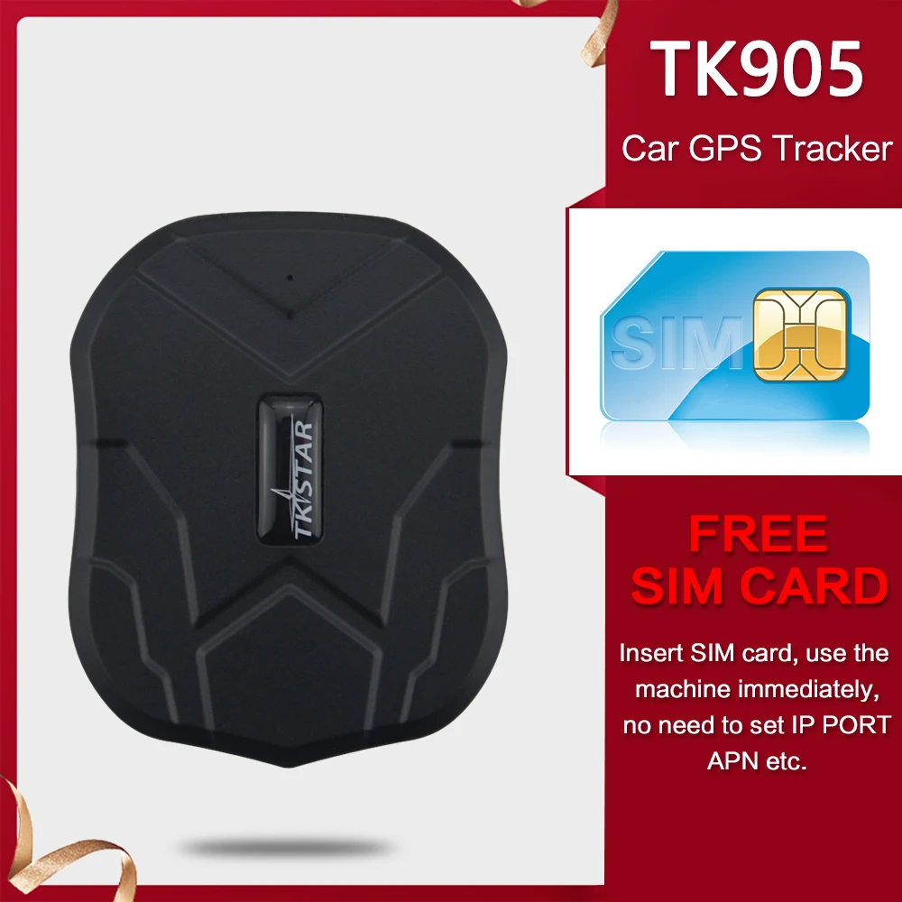 GPS трекер TKSTAR TK905 5000 мАч 90 дней в режиме ожидания 2G автомобильный локатор