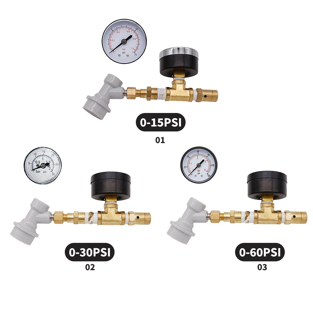 

Presser Set Ball Lock Spunding Valve With Gauge Adjustable Pressure Relief Valve Assembly With Gauge Beer Brewing Equipment