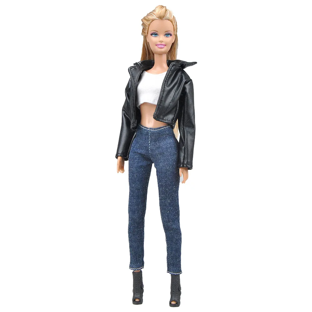 Fashion Leather Outfits Clothes Set for Barbie 30cm BJD Doll Clothes Accessories Play House Dressing Up
Fashion Leather Outfits Clothes Set for Barbie 30cm BJD Doll Clothes Accessories Play House Dressing Up