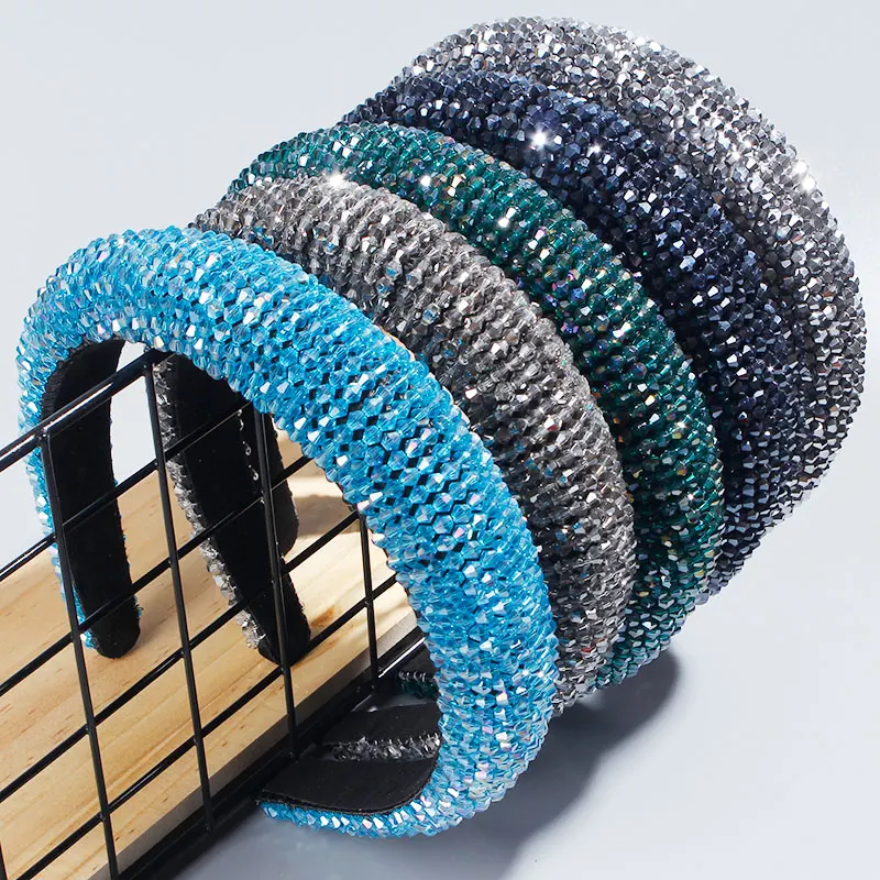 Full Crystal Luxury Hair Accessories Hairbands Sparkly Padded Rhinestones Headbands Headdress Black White Pink Women Headband
Full Crystal Luxury Hair Accessories Hairbands Sparkly Padded Rhinestones Headbands Headdress Black White Pink Women Headband
