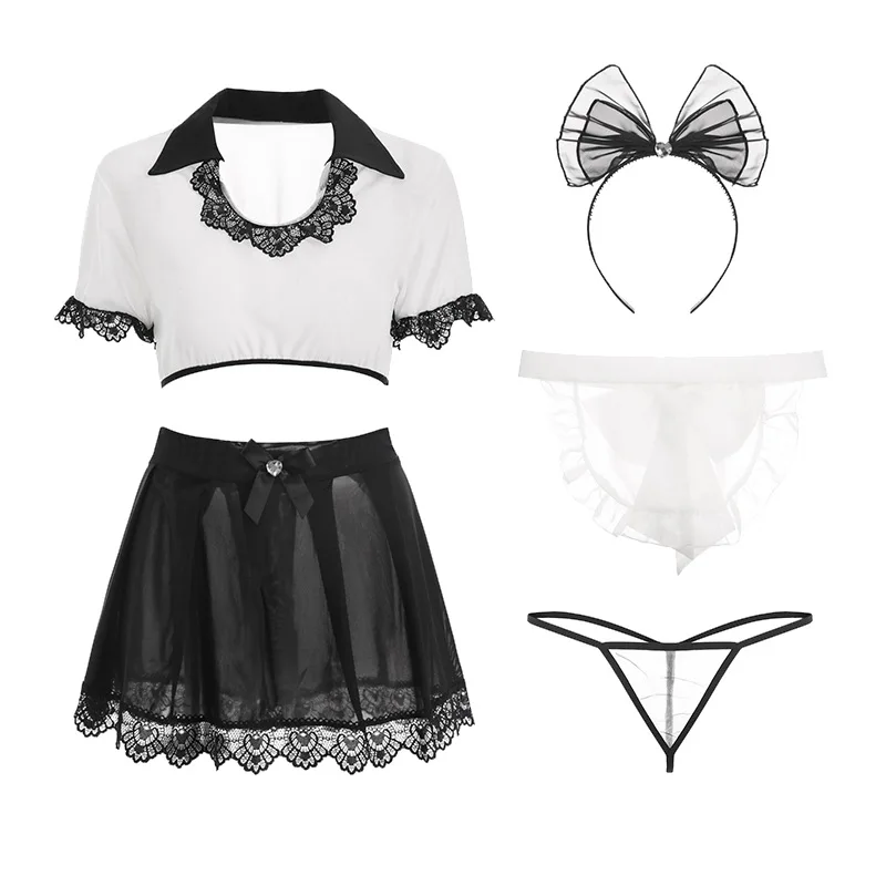 Ladies sexy pajamas suit maid cosplay perspective sexy Maid home wear Outfit Sleepwear 5 Suit for cute young girl one size
Ladies sexy pajamas suit maid cosplay perspective sexy Maid home wear Outfit Sleepwear 5 Suit for cute young girl one size