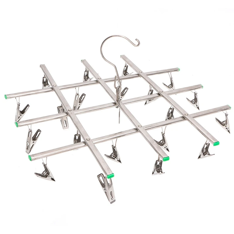 Windproof Laundry Hanger Collapsible Stainless Steel Hanging Rack 20 Clothespin QXNA
Windproof Laundry Hanger Collapsible Stainless Steel Hanging Rack 20 Clothespin QXNA