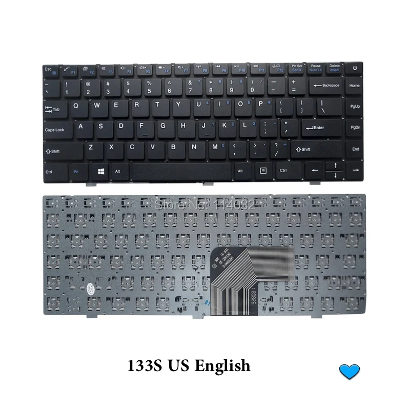 

PSB133 US USA English RU Russian Laptop Keyboard for Prestigio Smartbook 133s psb133s PSB133S01 342900010 DK290C HG290-1-US New