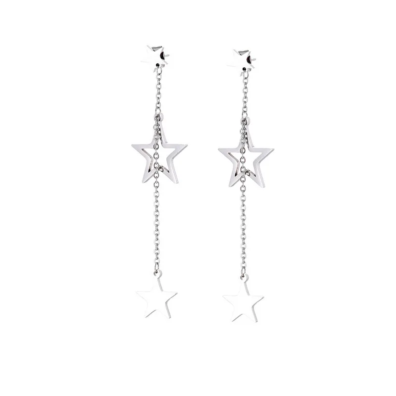 Double Circle Star Heart Charms Tassel Earrings For Women Stainless steel Long Dangle Earrings New Trendy Ear Drop Jewelry Gifts
Double Circle Star Heart Charms Tassel Earrings For Women Stainless steel Long Dangle Earrings New Trendy Ear Drop Jewelry Gifts
