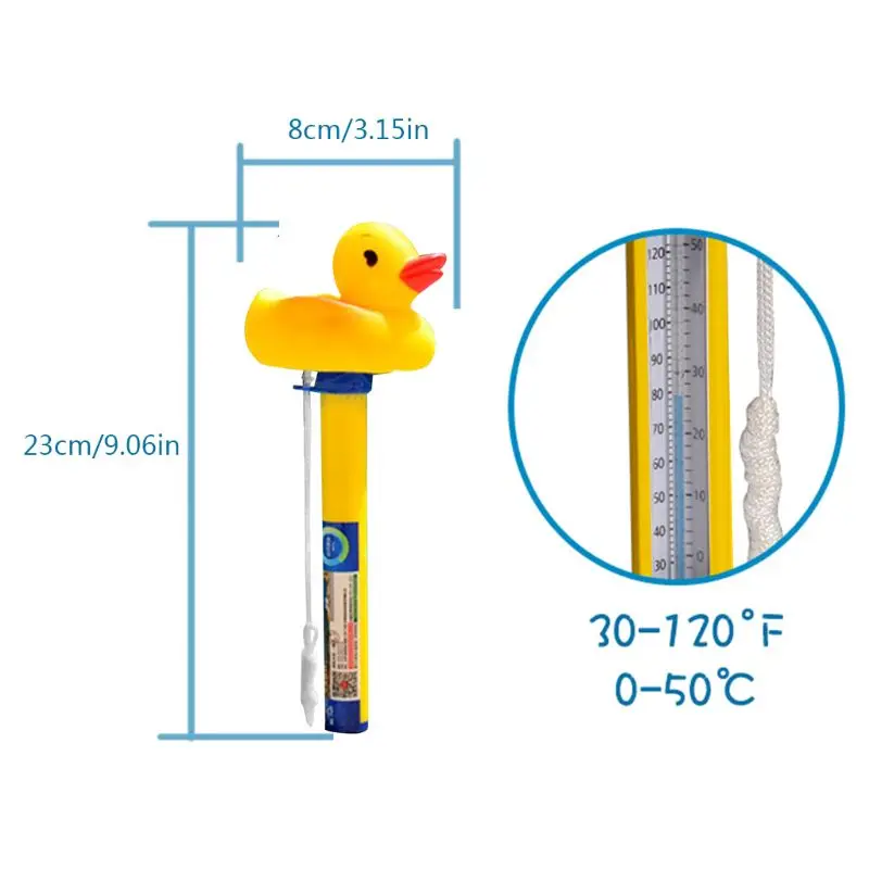 Floating Pool Thermometer, Swimming Pool Thermometer with Rope Cartoon Style Water Thermometer for Outdoor/Indoor Swimming
Floating Pool Thermometer, Swimming Pool Thermometer with Rope Cartoon Style Water Thermometer for Outdoor/Indoor Swimming