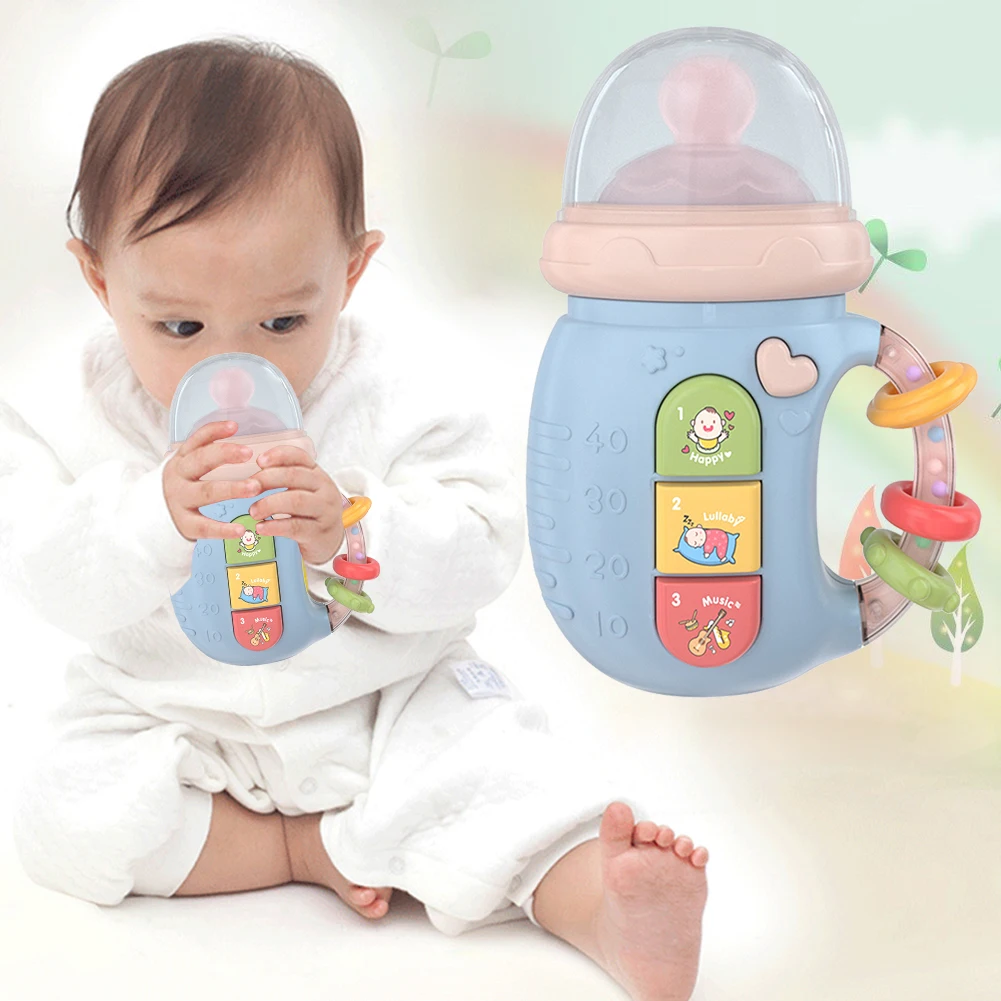 Bite Teether Milk Bottle Children Toys Education Soothing Vocal Music Phone Soft Glue Teether Puzzle Toy Gift
Bite Teether Milk Bottle Children Toys Education Soothing Vocal Music Phone Soft Glue Teether Puzzle Toy Gift