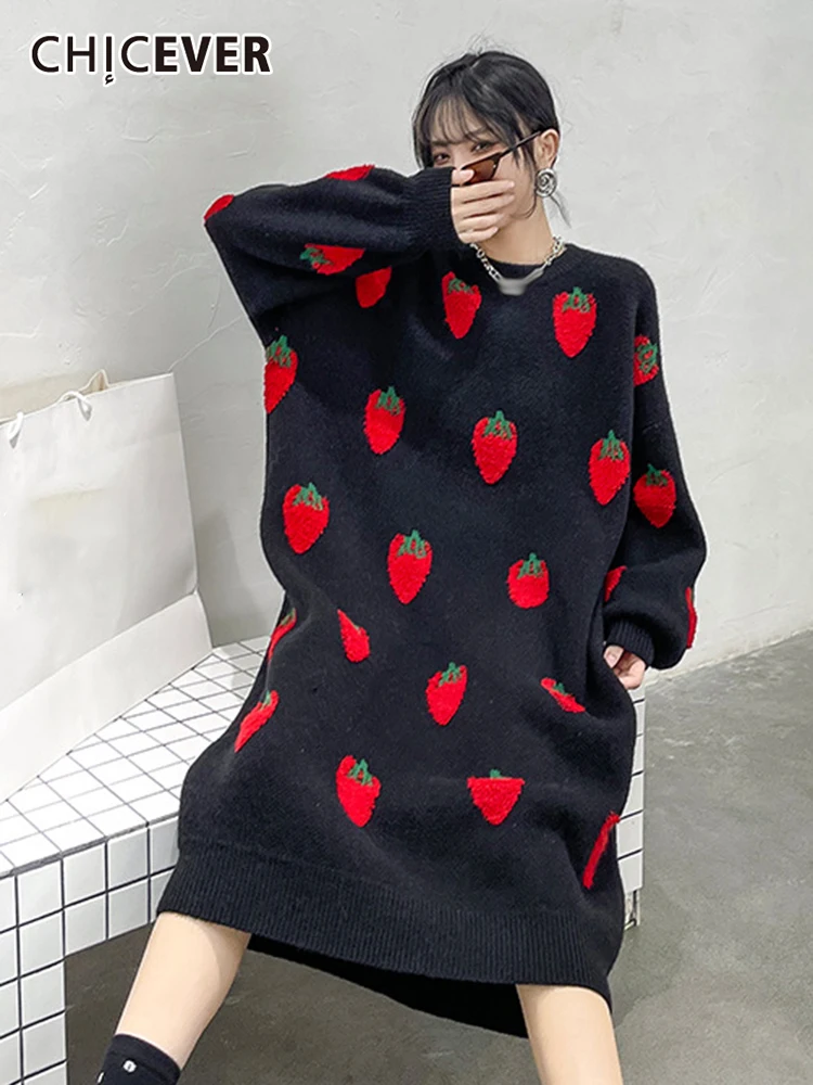 CHICEVER Casual Print Colorblock Dress For Women Round Collar Long Sleeve Loose Straight Midi Dresses Female Korean Fashion 2021
CHICEVER Casual Print Colorblock Dress For Women Round Collar Long Sleeve Loose Straight Midi Dresses Female Korean Fashion 2021