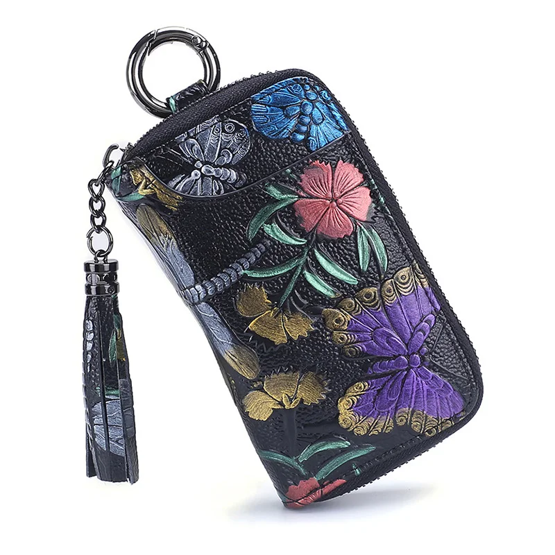 2019 New Leather Key Organizer for Women Carving Rose Pattern Cowhide Keychain Purse Small Cards Key Chain Pouch Organizador
2019 New Leather Key Organizer for Women Carving Rose Pattern Cowhide Keychain Purse Small Cards Key Chain Pouch Organizador
