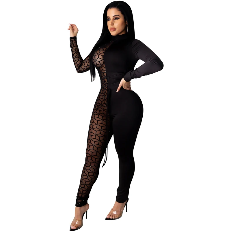 2021 New Women Clubwear Pants Playsuit Bodycon High Neck Printed Patchwork Bandage Slim Jumpsuit Sexy Romper Trousers
2021 New Women Clubwear Pants Playsuit Bodycon High Neck Printed Patchwork Bandage Slim Jumpsuit Sexy Romper Trousers