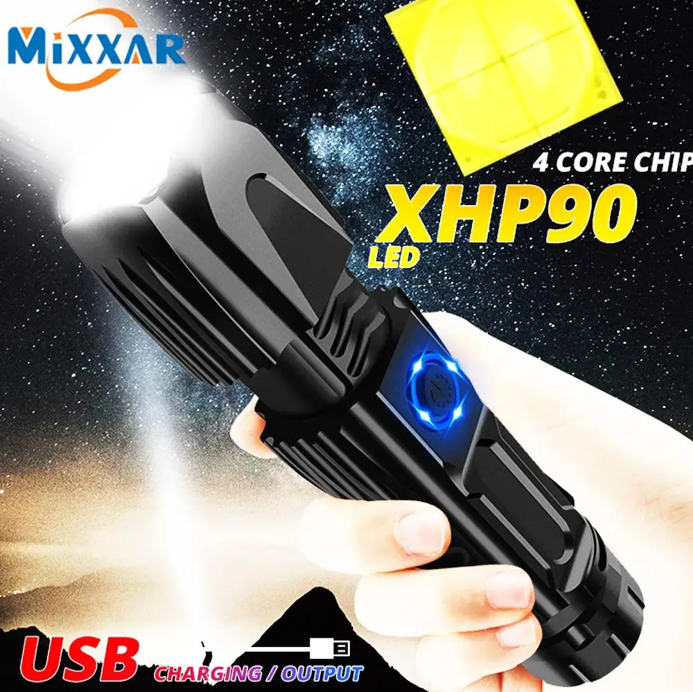 Светодиодный фонарик EZK20 XHP90 с телескопическим зумом и USB-зарядкой | Лампы