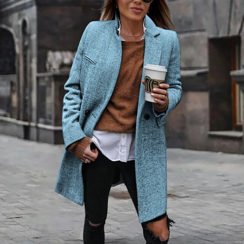 2021 Autumn Women Elegant Solid Coats Tops Fashion Turn-Down Collar Office Lady Overcoat Casual Long Sleeve Button Slim Jackets
2021 Autumn Women Elegant Solid Coats Tops Fashion Turn-Down Collar Office Lady Overcoat Casual Long Sleeve Button Slim Jackets