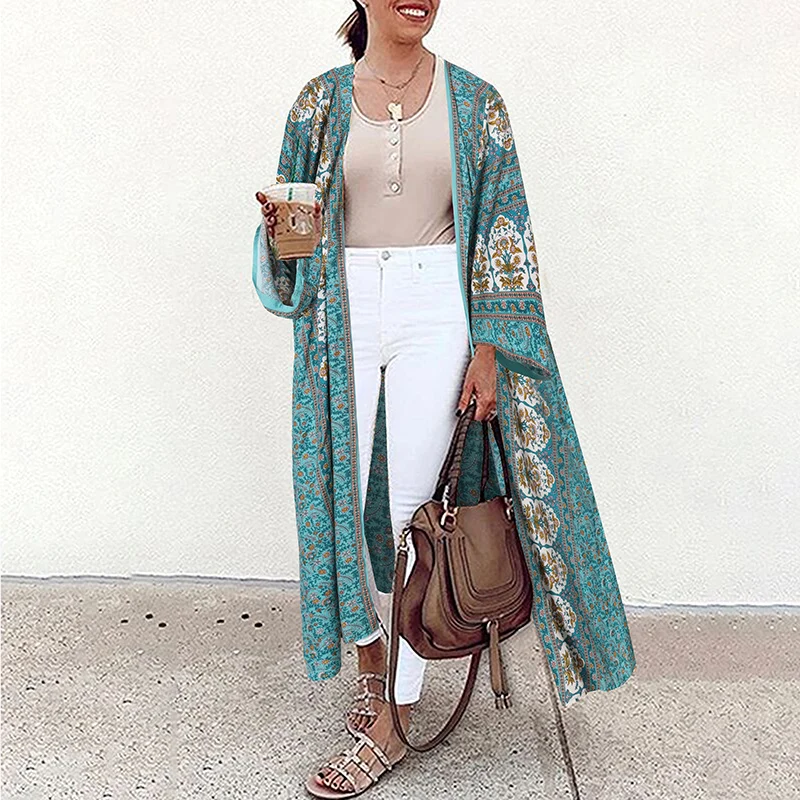 2021 ZANZEA Holiday Open Front Cardigan Floral Printed Kimono Woman Casual Long Sleeve Cover Up Tops Tunic Blouses
2021 ZANZEA Holiday Open Front Cardigan Floral Printed Kimono Woman Casual Long Sleeve Cover Up Tops Tunic Blouses