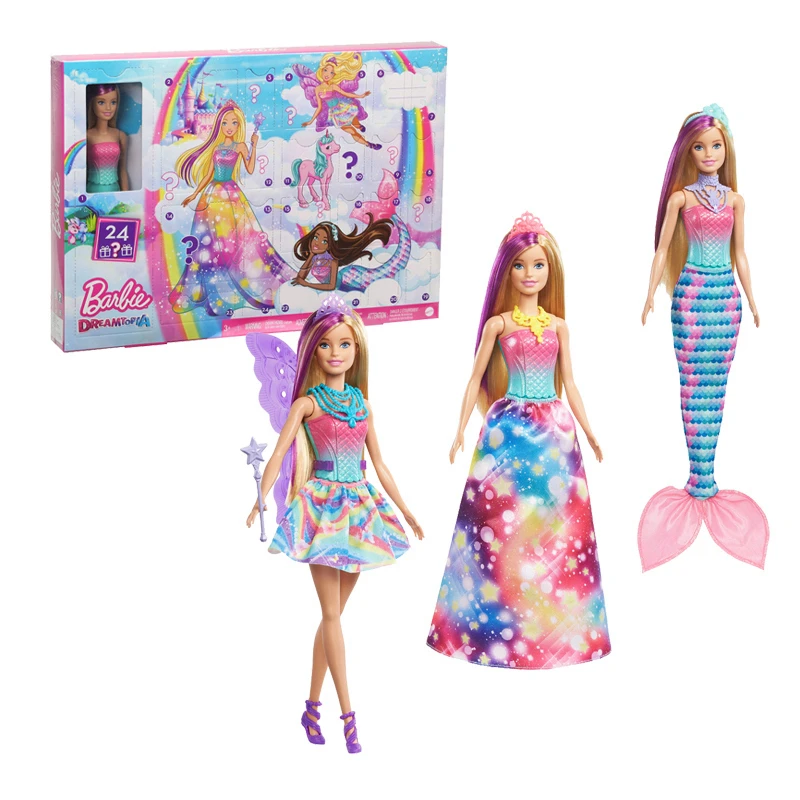 Barbie Fairy Princess Mermaid Fairy With 3 Fairytale Outfits and Fantasy Accessories Dress Up Doll Gift Set for Children GBJ72
Barbie Fairy Princess Mermaid Fairy With 3 Fairytale Outfits and Fantasy Accessories Dress Up Doll Gift Set for Children GBJ72