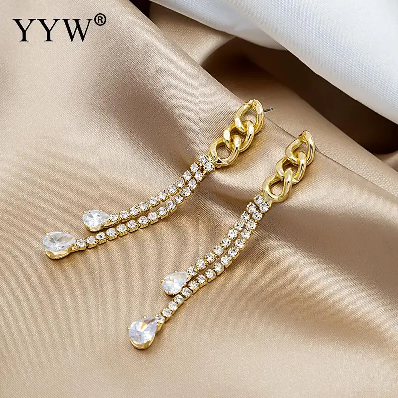 Zircon Tassel Earrings High-End Chain Diamond Long Earrings For Woman Daily Wear Or Matching Highlight Accessories Earrings
Zircon Tassel Earrings High-End Chain Diamond Long Earrings For Woman Daily Wear Or Matching Highlight Accessories Earrings