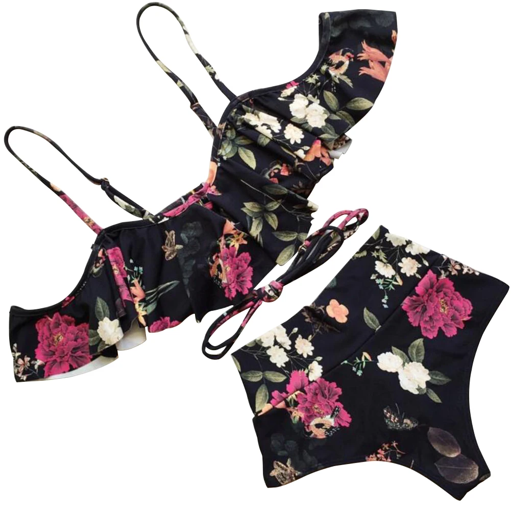 Floral Printed Triangle Top Panties Soft Padded Adjustable Strap Beach Two Pieces Falbala Drawstring Women Bikini Set Swimwear
Floral Printed Triangle Top Panties Soft Padded Adjustable Strap Beach Two Pieces Falbala Drawstring Women Bikini Set Swimwear
