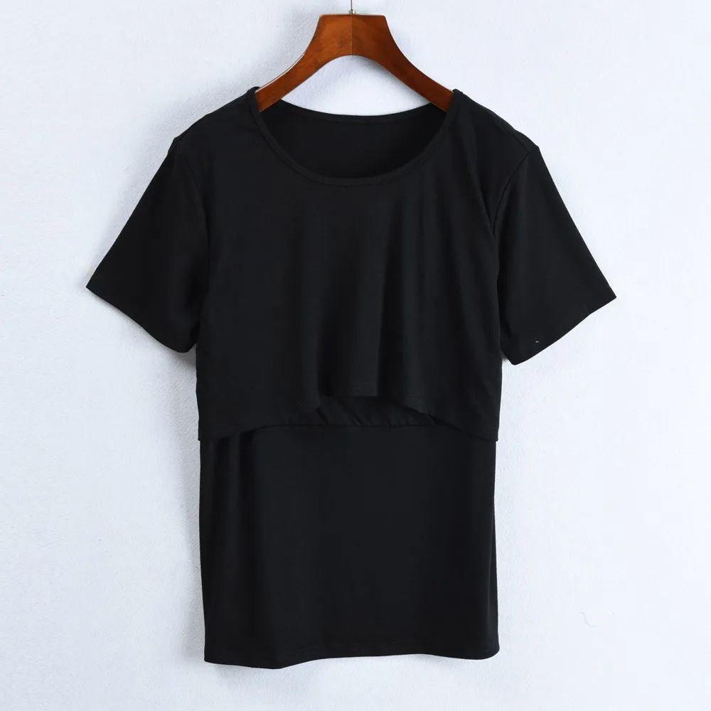 Women Pregnant's Maternity Clothes Nursing Top Wrap Double Layer Short Sleeve Pregnancy Shirt Breastfeeding
Women Pregnant's Maternity Clothes Nursing Top Wrap Double Layer Short Sleeve Pregnancy Shirt Breastfeeding