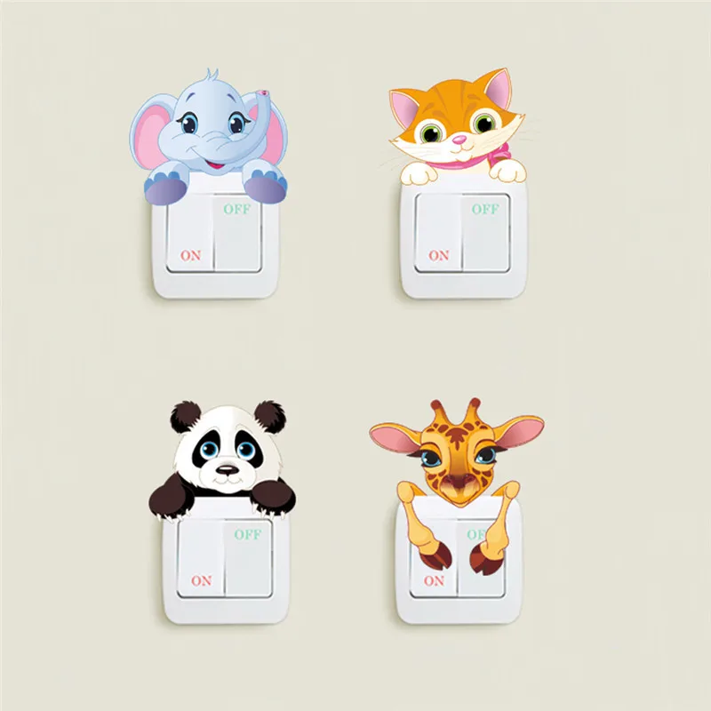 2PCS Cute Animals Giraffe Switch Sticker Remoable Wall Sticker for Kids Baby Nursery Home Decal Murla Decor Elephant Cat Panda
2PCS Cute Animals Giraffe Switch Sticker Remoable Wall Sticker for Kids Baby Nursery Home Decal Murla Decor Elephant Cat Panda