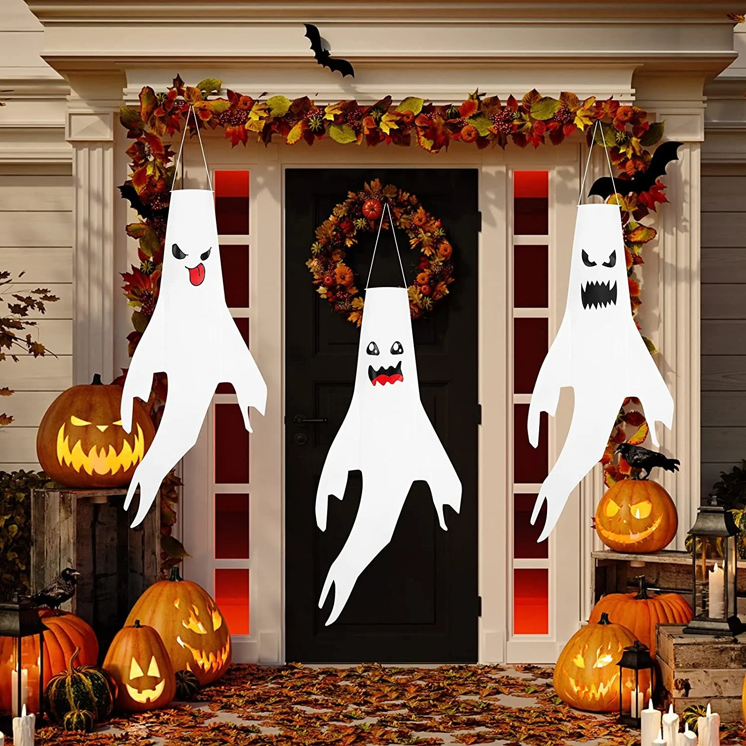 LED Light Glowing Ghost Horror Windsock Halloween Decorations Lights Props Garden Party Hanging Festival Ornament Home Decor
LED Light Glowing Ghost Horror Windsock Halloween Decorations Lights Props Garden Party Hanging Festival Ornament Home Decor