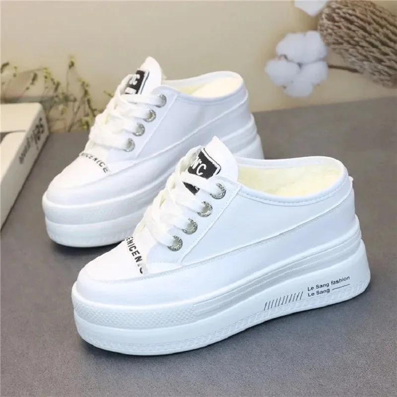 Women White Casual Shoes Autumn Winter Woman's Thicken Heel Slippers PU Leather Waterproof Girls Fashion Lazy Shoes
Women White Casual Shoes Autumn Winter Woman's Thicken Heel Slippers PU Leather Waterproof Girls Fashion Lazy Shoes