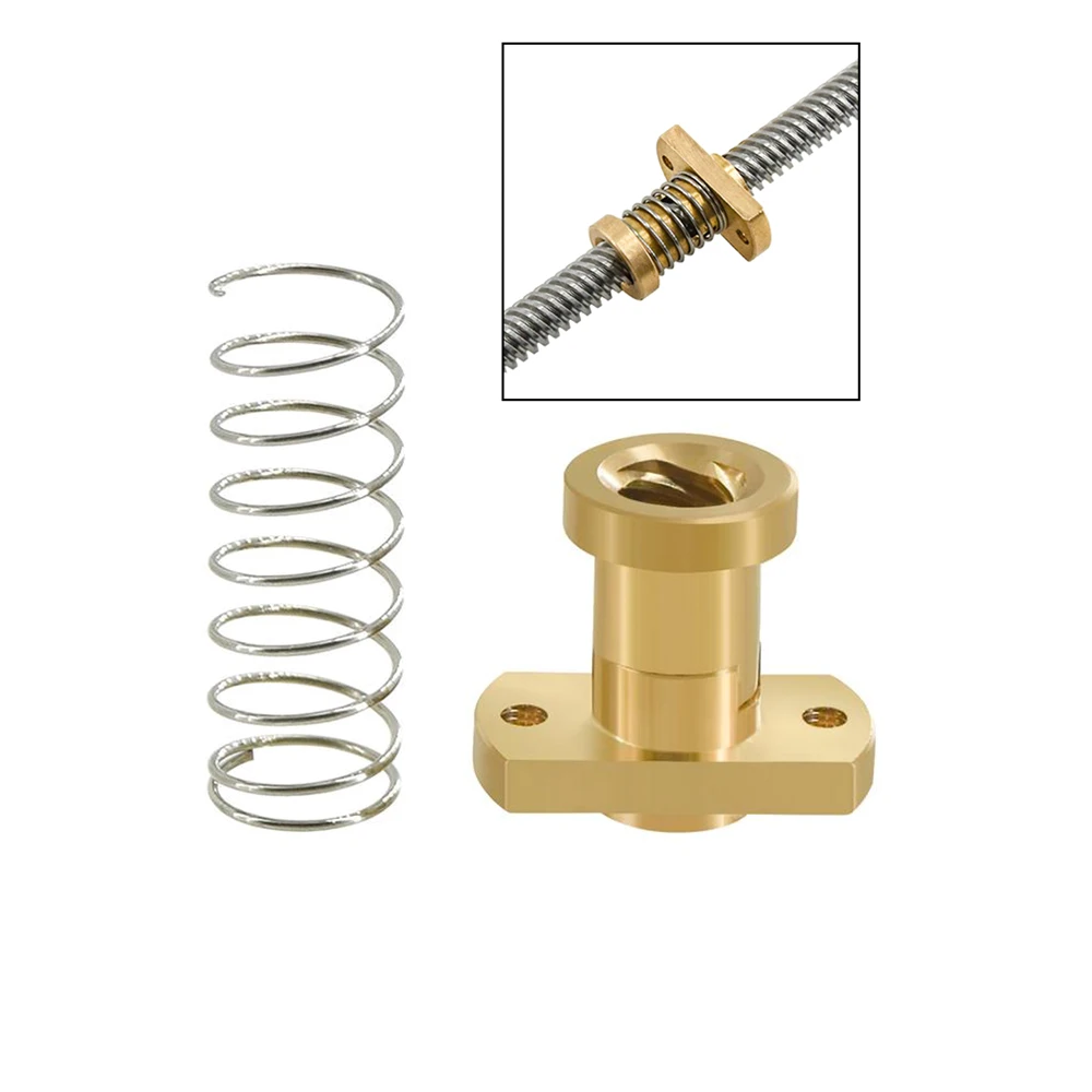 Anti - back lash TR8 lead screw brass nut POM nut for upgrade Ender 3 CR-10 and clone 3D printer anti backlash Spring Loaded Nut
Anti - back lash TR8 lead screw brass nut POM nut for upgrade Ender 3 CR-10 and clone 3D printer anti backlash Spring Loaded Nut