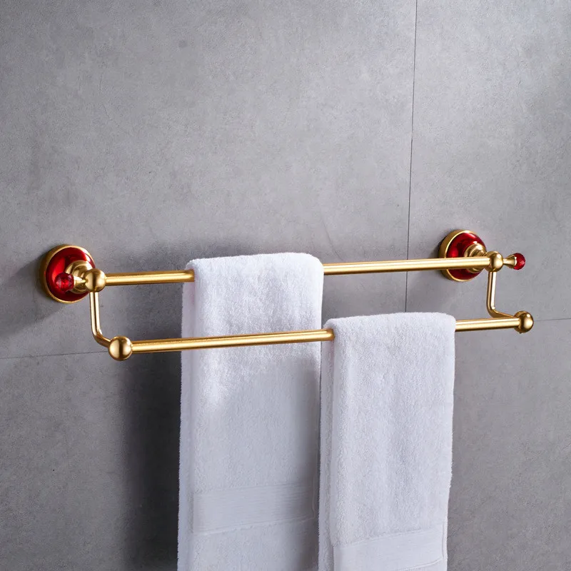 Bathroom Double Towel Bars Aluminum 60cm Towel Rack Wall Mounted Bath Hardware Bathroom Accessories Crystal Base Free Shipping
Bathroom Double Towel Bars Aluminum 60cm Towel Rack Wall Mounted Bath Hardware Bathroom Accessories Crystal Base Free Shipping