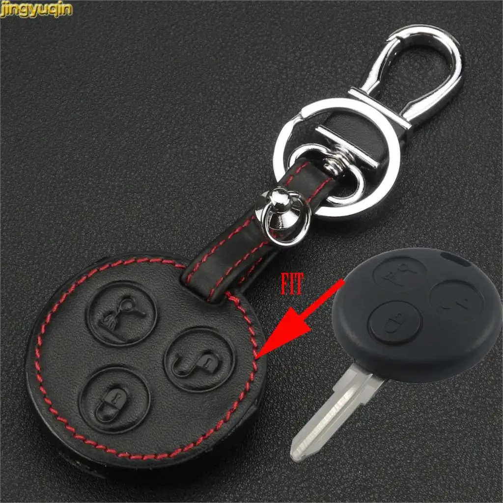 Jingyuqin для Mercedes Benz Smart Fortwo forfour City Roadster чехол автомобильного ключа с 3 кнопками