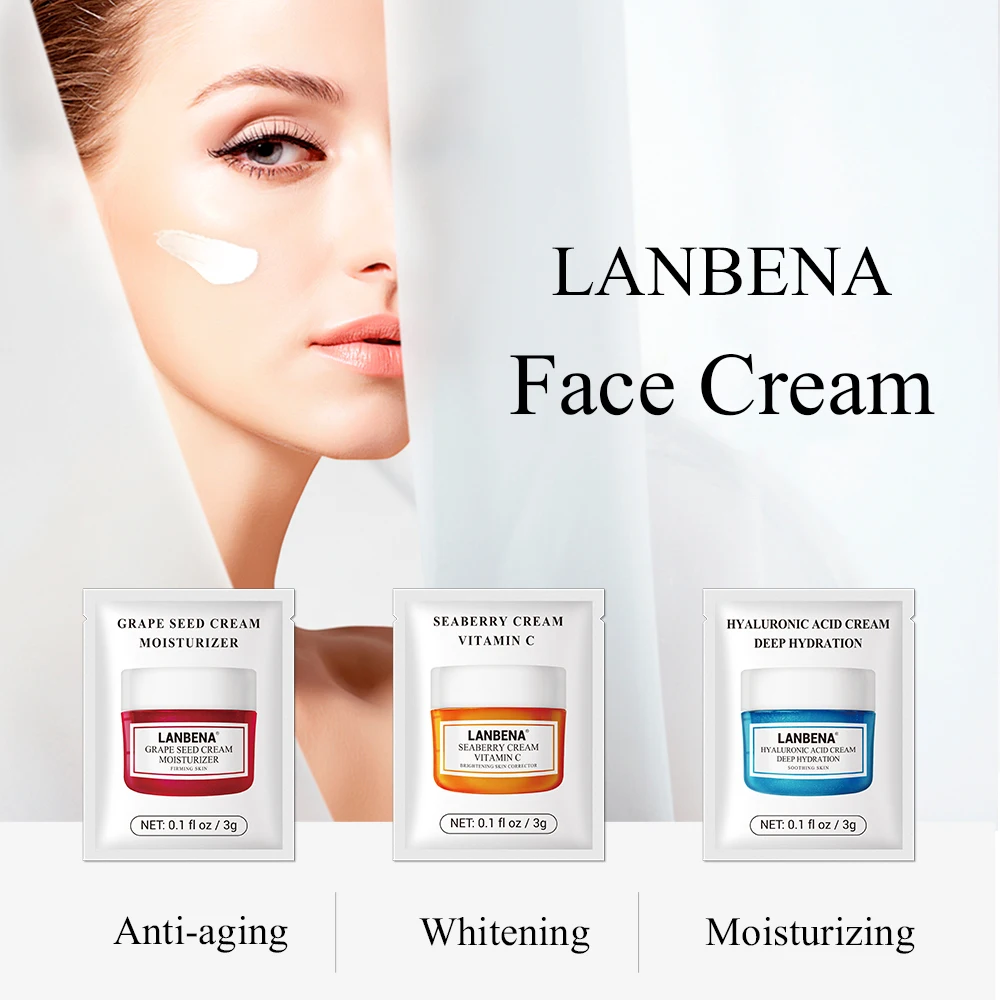 Lanbena Hyaluronic Acid Face Cream Anti Wrinkle Whitening Moisturizing Anti Aging Vitamin C Serum Acne Lift Treatment 3g
Lanbena Hyaluronic Acid Face Cream Anti Wrinkle Whitening Moisturizing Anti Aging Vitamin C Serum Acne Lift Treatment 3g