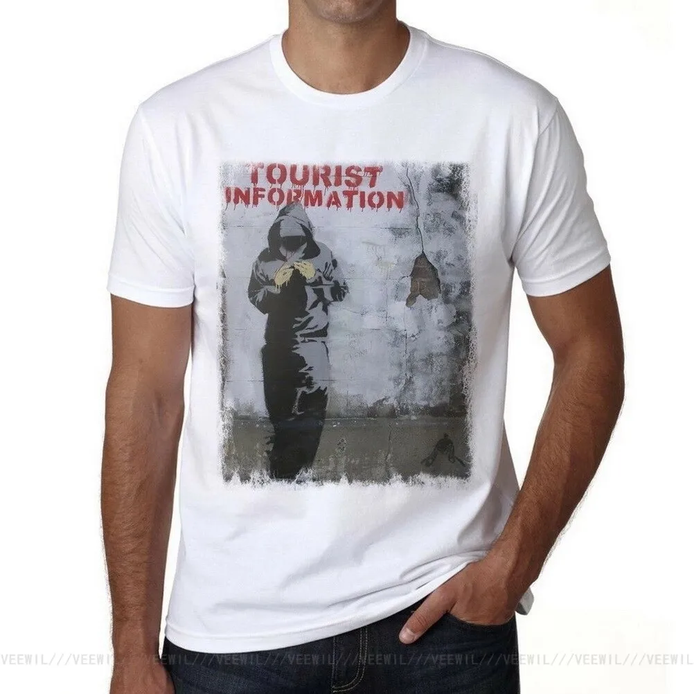 Tourist Information Homme T-Shirt Blanc Graffiti Banksy Tshirt Cotton Tee Shirt Trendy Streetwear
Tourist Information Homme T-Shirt Blanc Graffiti Banksy Tshirt Cotton Tee Shirt Trendy Streetwear