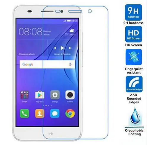 Закаленное стекло для huawei y3 2017 Оригинальная защитная пленка 9h передняя крышка