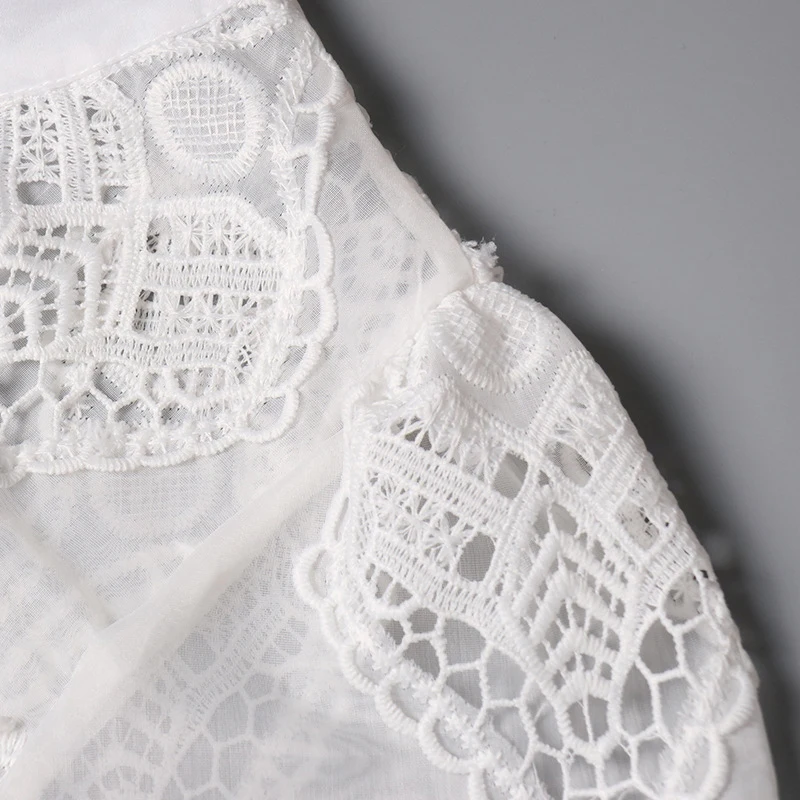 ECRURANI Elegant Dress For Women O Neck Puff Short Sleeve High Waist Slimming Patchwork Lace Loose Dresses Female Summer Clothes
ECRURANI Elegant Dress For Women O Neck Puff Short Sleeve High Waist Slimming Patchwork Lace Loose Dresses Female Summer Clothes