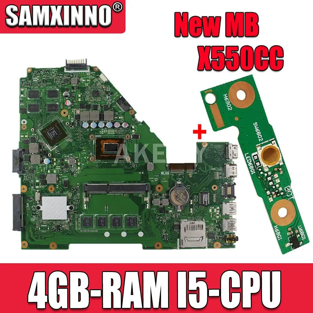 Akemy X550CC Laptop motherboard for ASUS X550CC A550C X550CL R510C original mainboard 4GB-RAM I5-CPU GT720M
Akemy X550CC Laptop motherboard for ASUS X550CC A550C X550CL R510C original mainboard 4GB-RAM I5-CPU GT720M