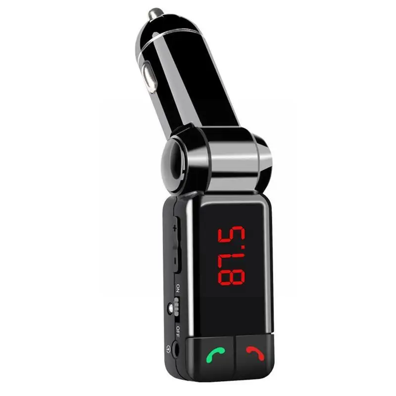 

FM Transmitters Bluetooth Car Kit FM Transmitter Handsfree LED Modulator Charger Display Portable USB Player Mp3 with Aux D O2B5