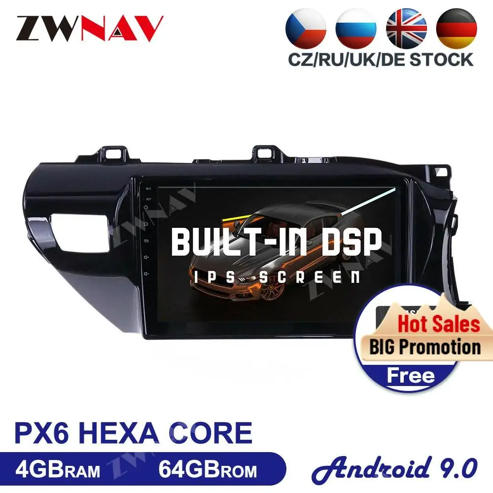 10 дюймов PX6 HD экран Android 9 автомобильный мультимедийный плеер для Toyota Hilux RHD 2015-2020 Автомобильный GPS Navi WIFI BT Радио стерео блок
10 дюймов PX6 HD экран Android 9 автомобильный мультимедийный плеер для Toyota Hilux RHD 2015-2020 Автомобильный GPS Navi WIFI BT Радио стерео блок