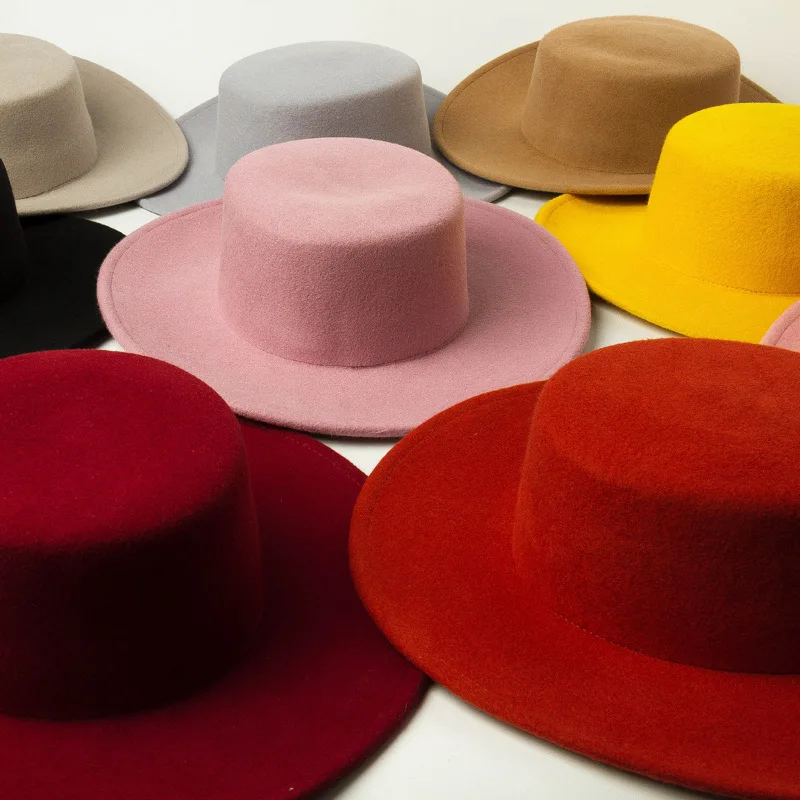 100% Wool High Quality Fashionable Boho Chic California Style Boater Flat Top Hat
100% Wool High Quality Fashionable Boho Chic California Style Boater Flat Top Hat