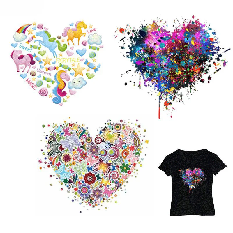 Patch Prajna Colorful Heart Patch Stickers Iron On Transfers Vinyl Heat Transfer Iron Patch Summer Style Thermal Transfers Stick 
Patch Prajna Colorful Heart Patch Stickers Iron On Transfers Vinyl Heat Transfer Iron Patch Summer Style Thermal Transfers Stick