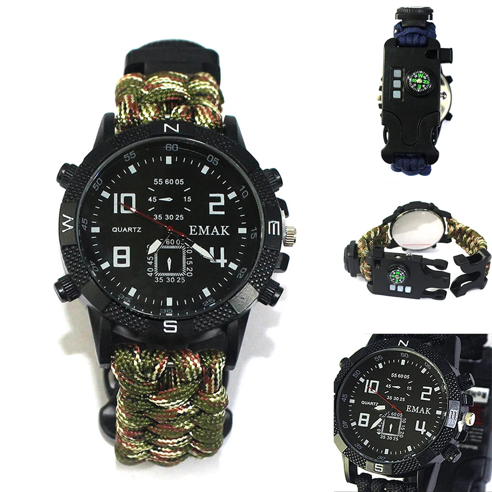 2021 Men Sports Watches Fashion Camouflage Outdoor Survival Watches Men Tactical Rope Multifunction Camping EDC Compass Watch
2021 Men Sports Watches Fashion Camouflage Outdoor Survival Watches Men Tactical Rope Multifunction Camping EDC Compass Watch