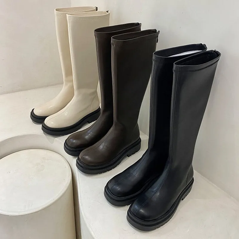2021 Women Knee High Boots New Spring Winter Square Heels Women Platform Botas Snow Warm Motorcycle Boots White Black Shoes
2021 Women Knee High Boots New Spring Winter Square Heels Women Platform Botas Snow Warm Motorcycle Boots White Black Shoes
