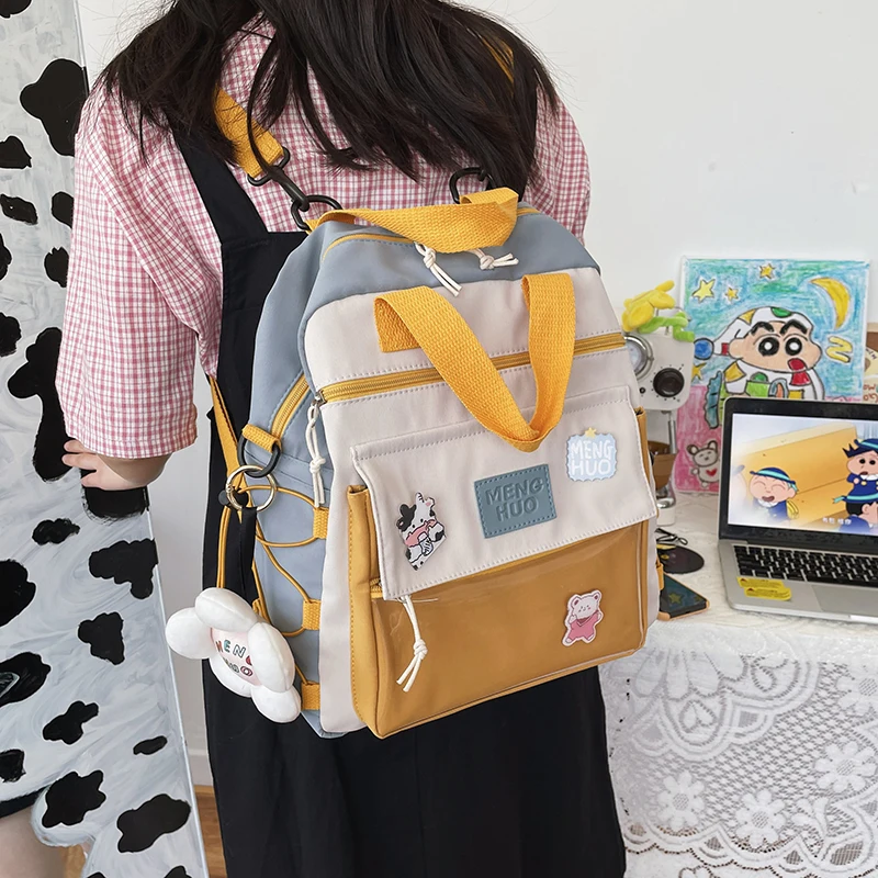 Female Student College Schoolbag Girl Badge Multifunctional Backpacks Kawaii Ladies Waterproof Nylon Bag Women Cute Backpack
Female Student College Schoolbag Girl Badge Multifunctional Backpacks Kawaii Ladies Waterproof Nylon Bag Women Cute Backpack