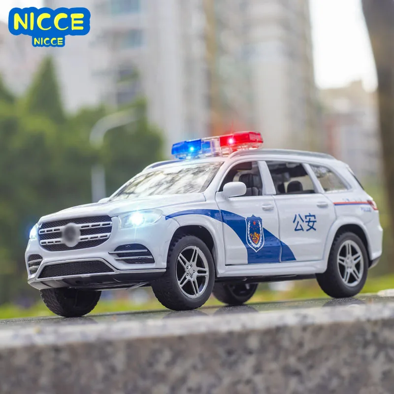 Nicce 1:32 Alloy GLS580 SUV Police Model Toy Car Simulation Sound Light Pull Back Off Road Die Cast Toys Vehicle for Kids A79
Nicce 1:32 Alloy GLS580 SUV Police Model Toy Car Simulation Sound Light Pull Back Off Road Die Cast Toys Vehicle for Kids A79
