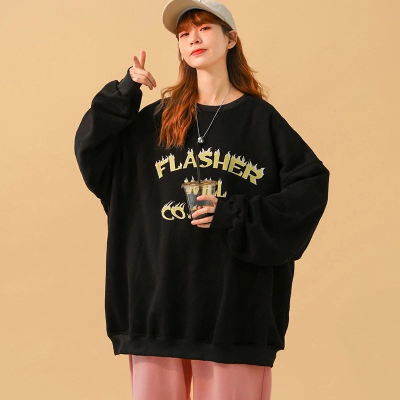 Fashion Autumn Plus Size Letter Print Sweatshirt Women Hoodies New Casual O Neck Oversized Loose Pullover Long Sleeve Streetwear
Fashion Autumn Plus Size Letter Print Sweatshirt Women Hoodies New Casual O Neck Oversized Loose Pullover Long Sleeve Streetwear