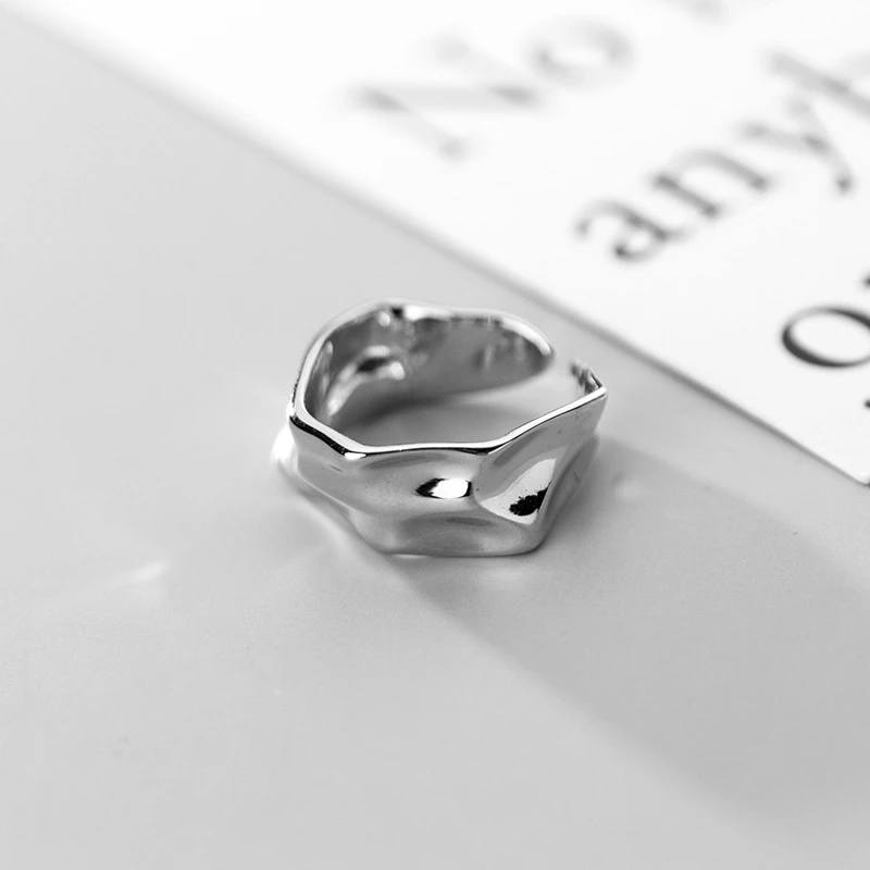 925 Solid Sterling Silver Smooth Irregular Fashion Trendy Middle Finger Ring Adjustable Size For Women Girls Lady Gift
925 Solid Sterling Silver Smooth Irregular Fashion Trendy Middle Finger Ring Adjustable Size For Women Girls Lady Gift