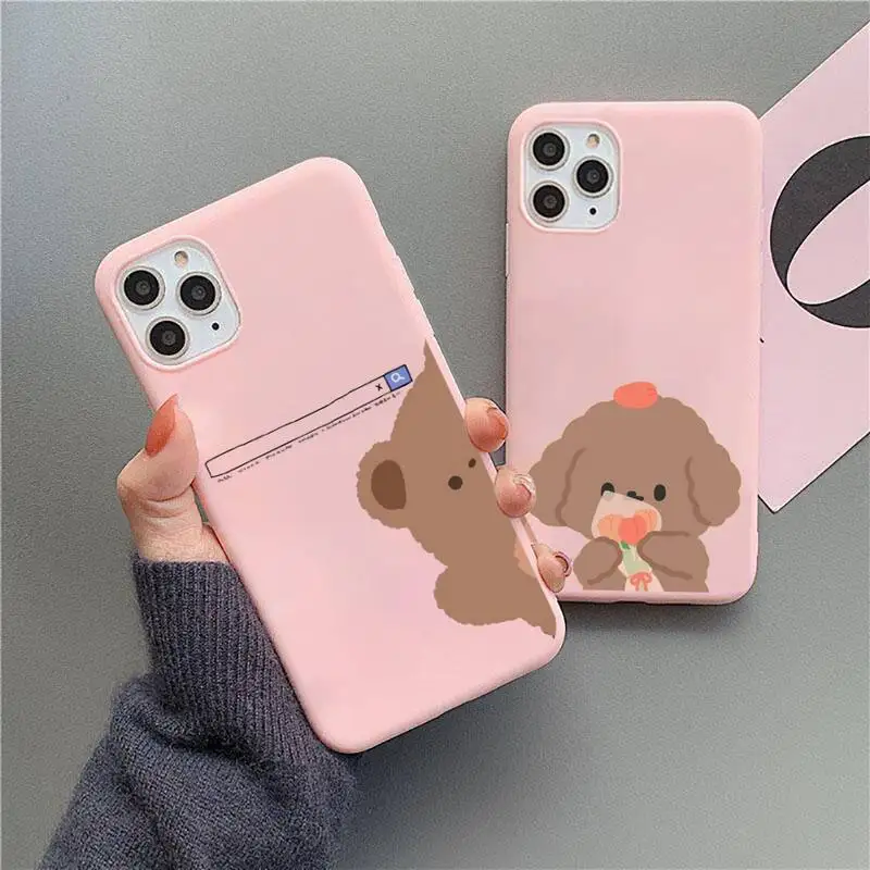 Cute cartoon bear dog Phone Case Candy Color for iPhone 11 12 mini pro XS MAX 8 7 6 6S Plus X 5S SE 2020 XR Soft TPU Mobile bags
Cute cartoon bear dog Phone Case Candy Color for iPhone 11 12 mini pro XS MAX 8 7 6 6S Plus X 5S SE 2020 XR Soft TPU Mobile bags
