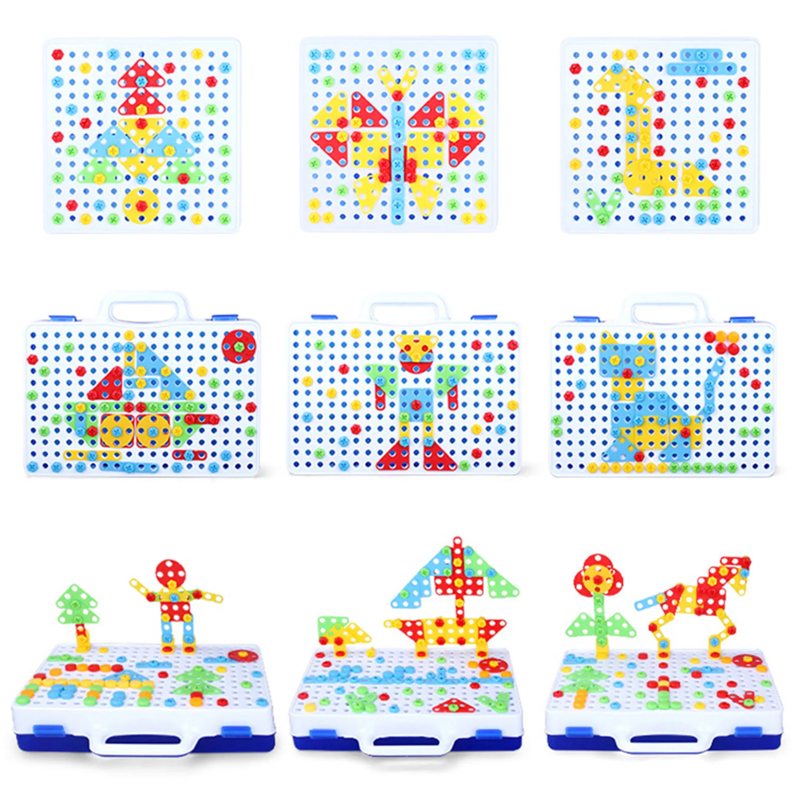 Drill Parts Kids Drill Screw Nut Puzzle Accessories DIY Screw Mushroom Nail Toy Fitting Mosaic Jigsaw Design Building Hand Games
Drill Parts Kids Drill Screw Nut Puzzle Accessories DIY Screw Mushroom Nail Toy Fitting Mosaic Jigsaw Design Building Hand Games