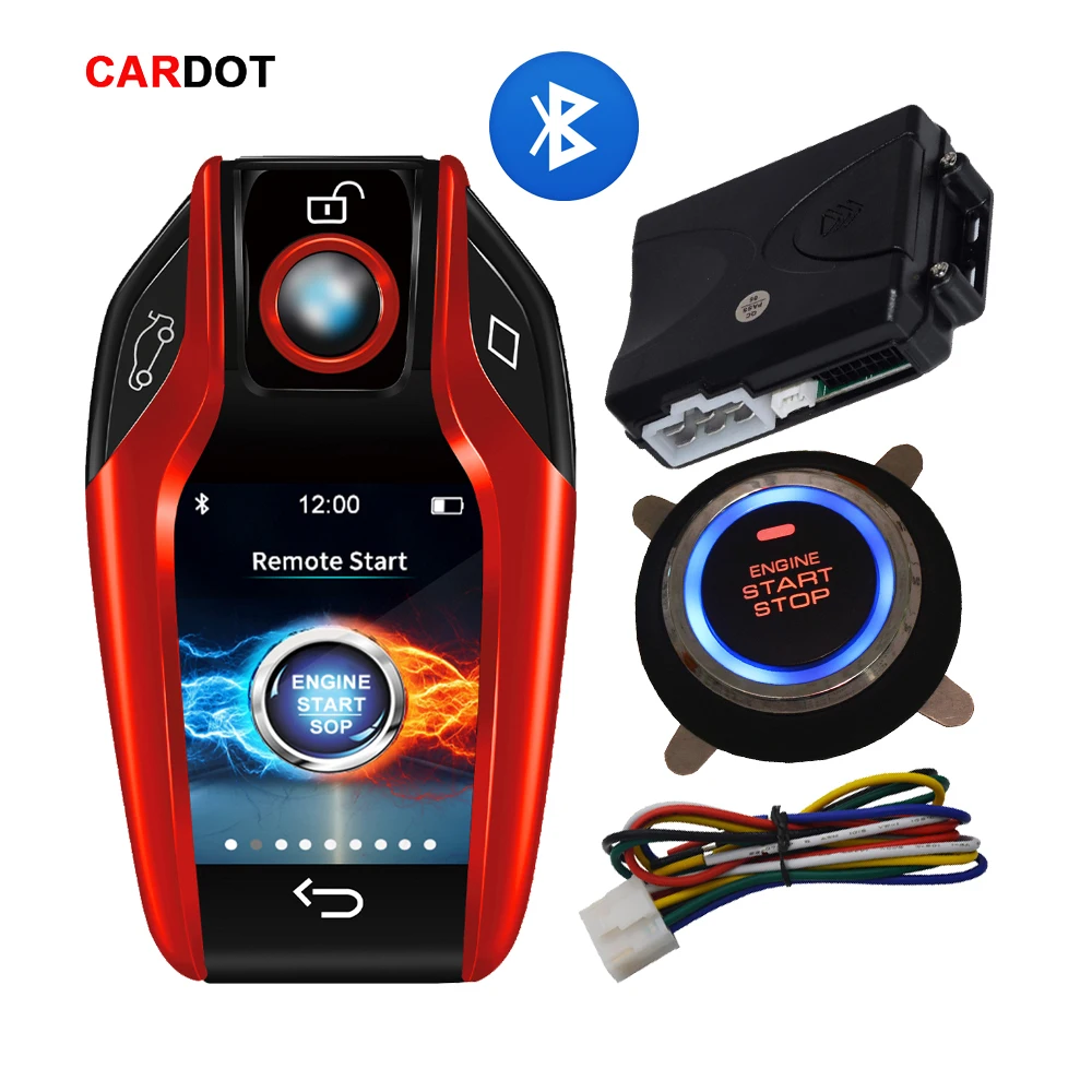 CARDOT LCD Smart Key Car Alarm Car Engine Start Stop Button Prewarm Precool Car For Russian Brazil 
CARDOT LCD Smart Key Car Alarm Car Engine Start Stop Button Prewarm Precool Car For Russian Brazil