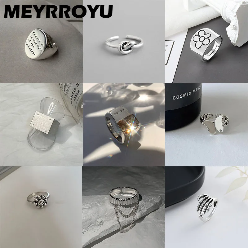 MEYRROYU Sterling Silver Customized Hot Sale Silver Colour Ring For Women INS Minimalist Style Party Jewelry Prevent Allergy 925
MEYRROYU Sterling Silver Customized Hot Sale Silver Colour Ring For Women INS Minimalist Style Party Jewelry Prevent Allergy 925