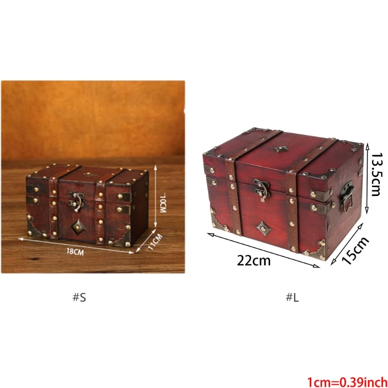 32CD Treasure Chest Vintage Wooden Storage Box Antique Style Jewelry Organizer for Jewelry Box Trinket Box home Mask box
32CD Treasure Chest Vintage Wooden Storage Box Antique Style Jewelry Organizer for Jewelry Box Trinket Box home Mask box